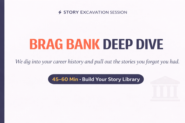 The Brag Bank Deep Dive — Interview Story Coaching Session | Less Prep, More Pep™